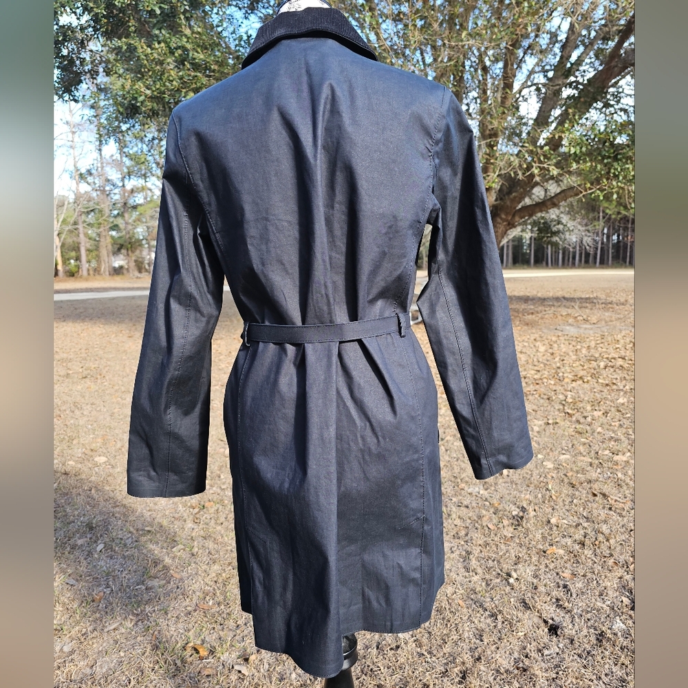 Coach, Stylish Black Belted Rain Coat, NWT, Size 4 - Picture 4 of 17